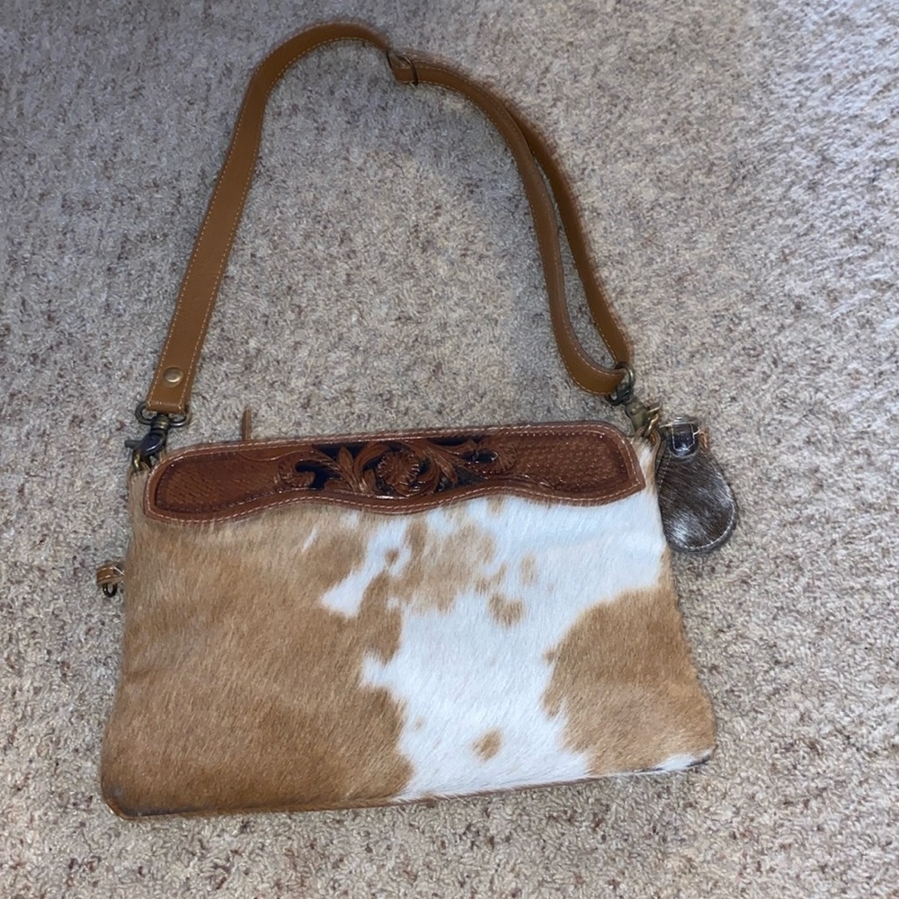 Myra Bag Cowhide print! 8inx12in!